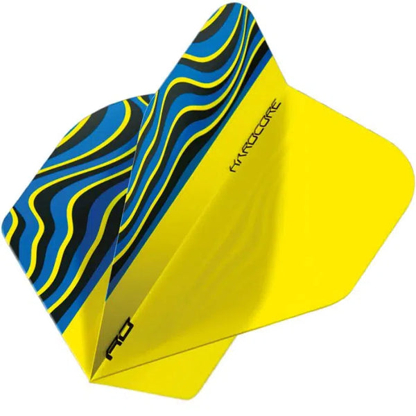 Red Dragon Hardcore Radical Yellow Wave Standard Flights-1-Premier Darts