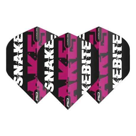 Red Dragon Hardcore Snakebite Black & Purple Flights