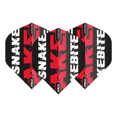 Red Dragon Hardcore Snakebite Black & Red Flights