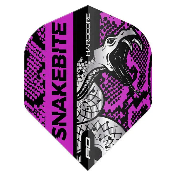 Red Dragon Hardcore Snakebite Coiled Snake Purple Flights-1-Premier Darts