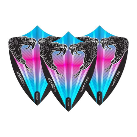 Red Dragon Hardcore Snakebite Pink and Blue Freestyle Flights