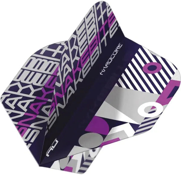 Red Dragon Hardcore Snakebite Stack Black & Purple Flights-1-Premier Darts
