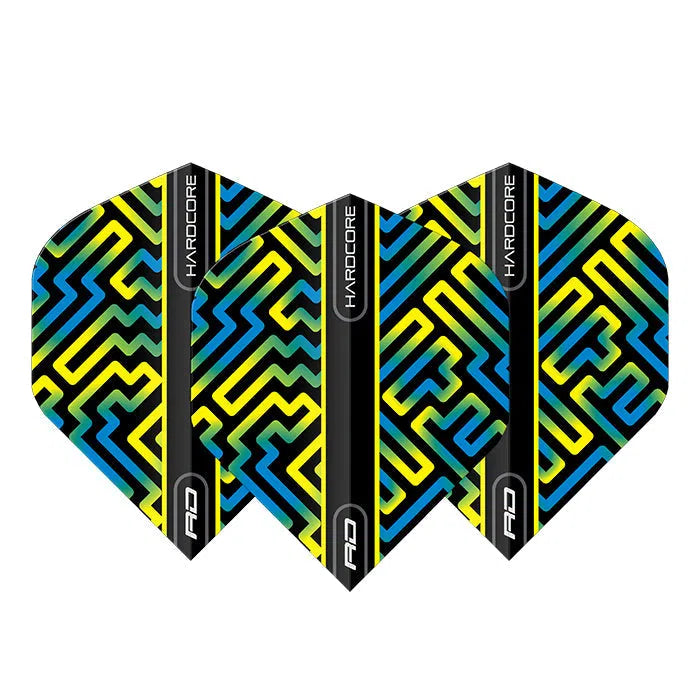 Red Dragon Hardcore XT Blue, Green & Yellow Flights