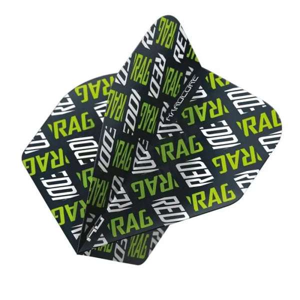 Red Dragon Hardcore XT Green and White Red Dragon Logo Flights-1-Premier Darts