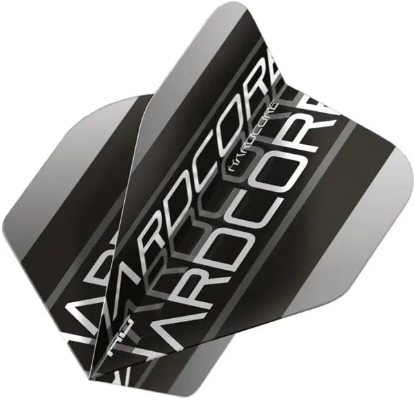 Red Dragon Hardcore XT Grey and Black Triple Flights-1-Premier Darts