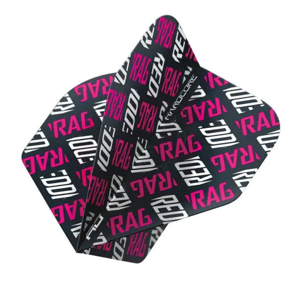 Red Dragon Hardcore XT Pink and White Red Dragon Logo Flights-1-Premier Darts