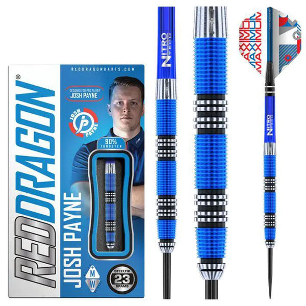 Red Dragon Josh Payne 90% Tungsten Steel Tip Darts-1-23 GRAM-Premier Darts