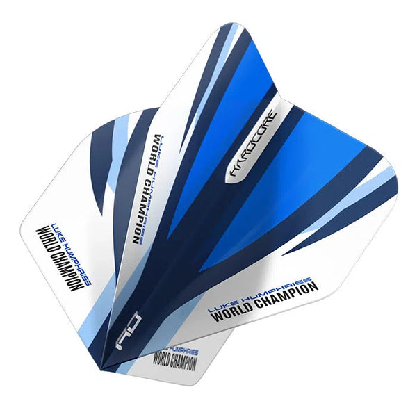 Red Dragon Luke Humphries Hardcore Blue & White Standard Flights-1-Premier Darts