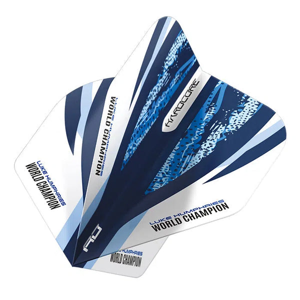 Red Dragon Luke Humphries Hardcore White & Blue Standard Flights-1-Premier Darts