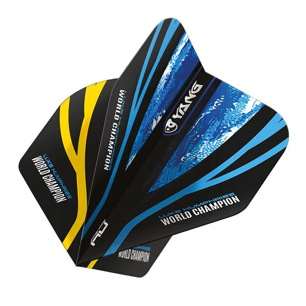 Red Dragon Luke Humphries World Champion Blue & Gold Yin Yang Flights-1-Premier Darts