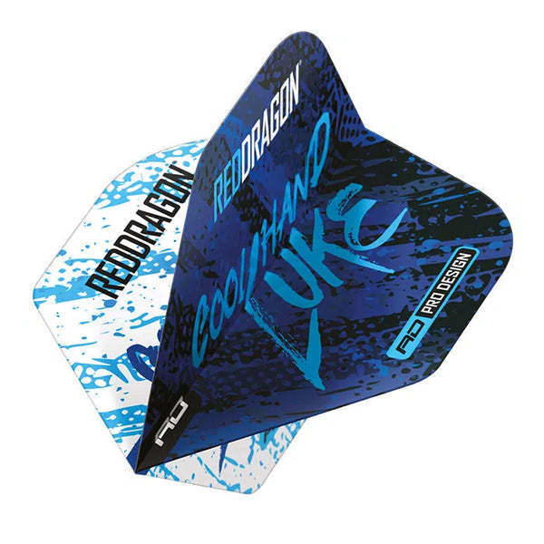 Red Dragon Luke Humphries World Champion Blue & White Yin Yang Flights-1-Premier Darts