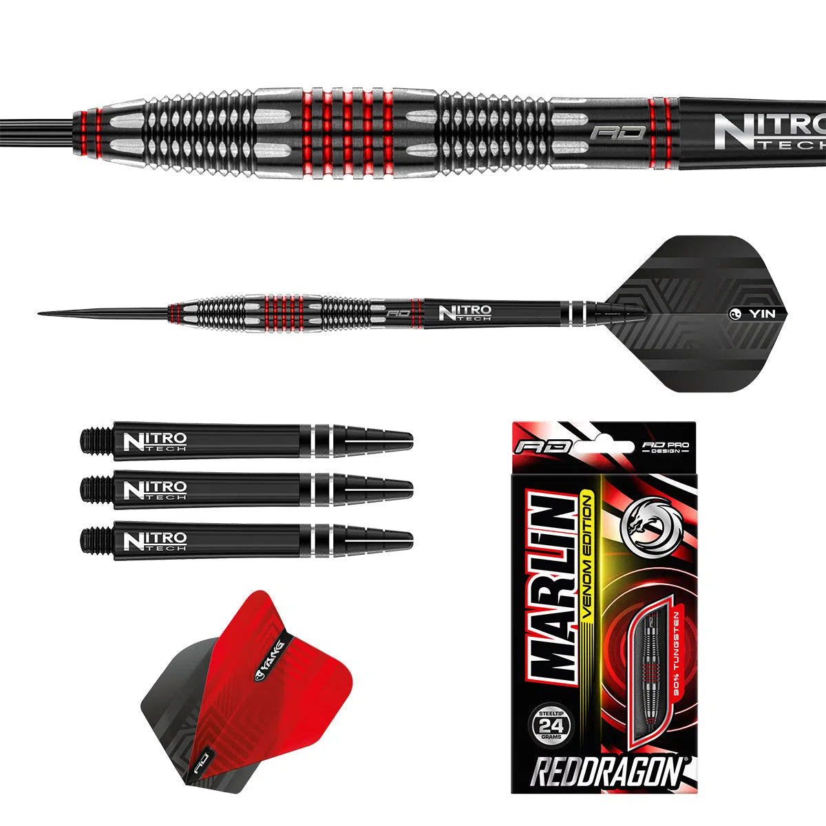 Red Dragon Marlin Venom 90% Tungsten Steel Tip Darts