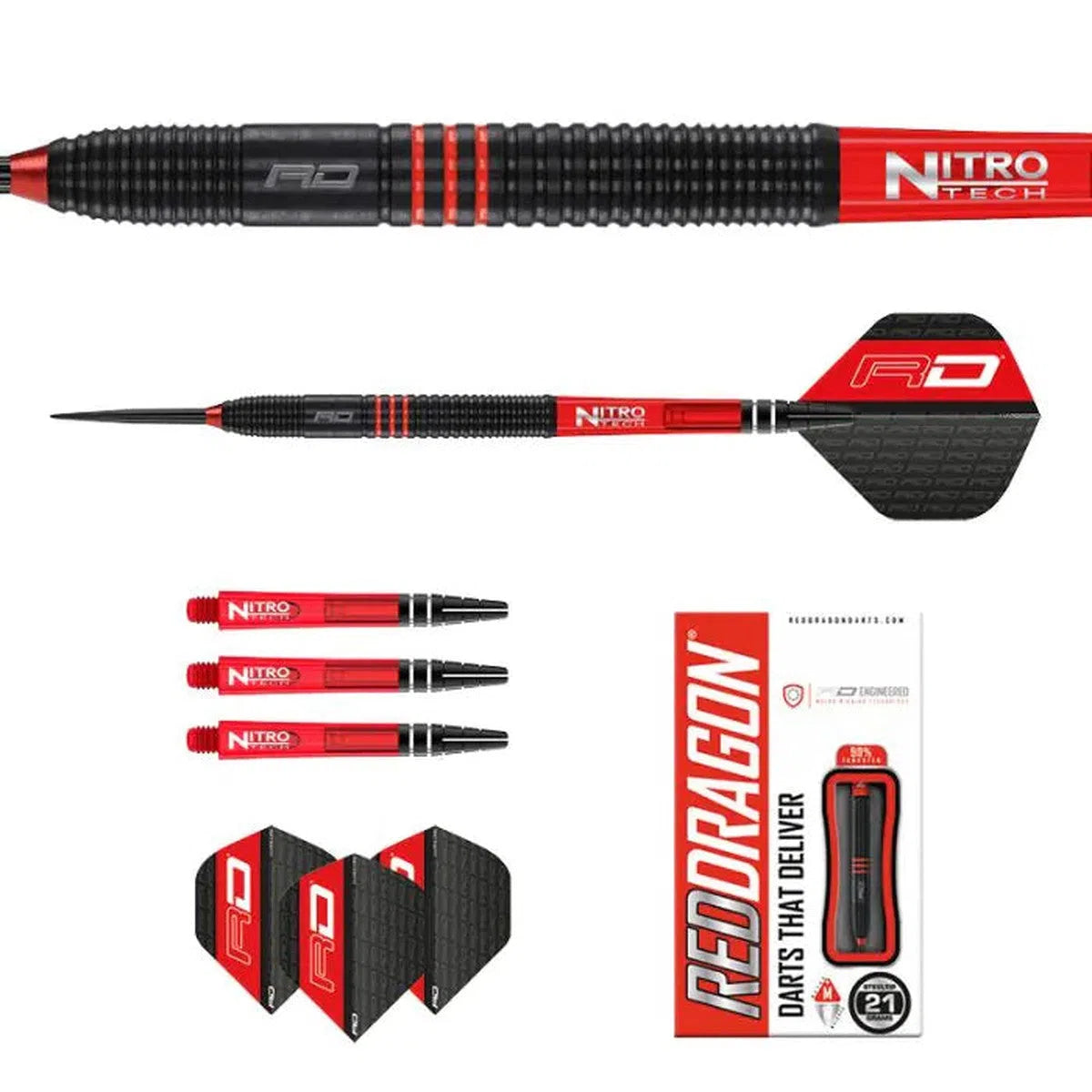 Red Dragon Milano RS 90% Tungsten Steel Tip Darts