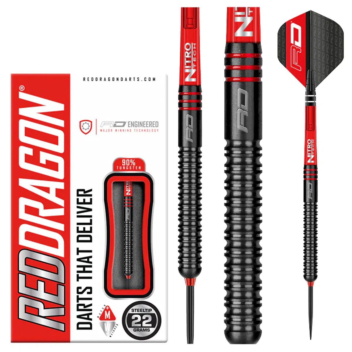 Red Dragon Milano RS 90% Tungsten Steel Tip Darts