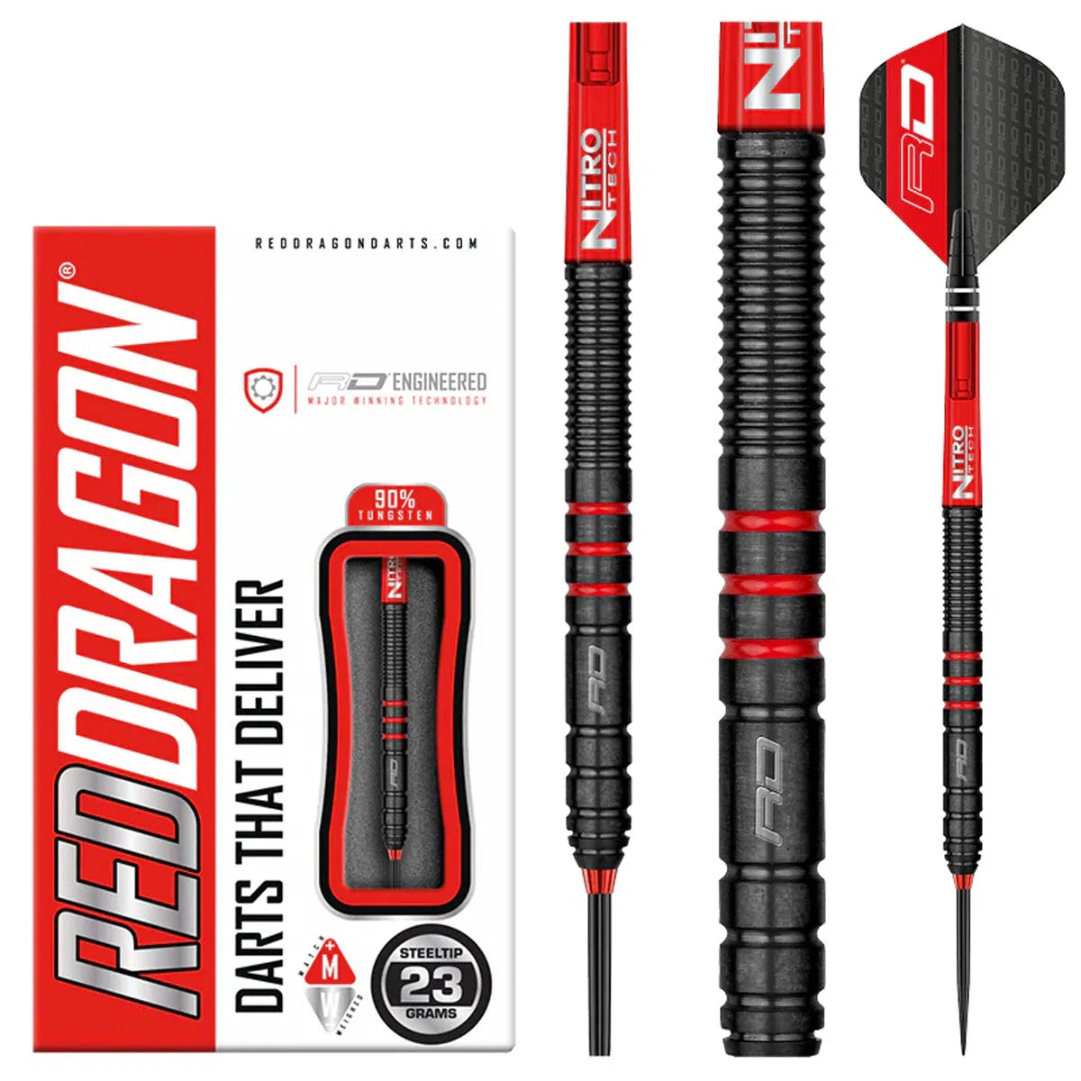 Red Dragon Milano RS 90% Tungsten Steel Tip Darts