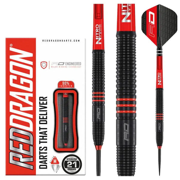 Red Dragon Milano RS 90% Tungsten Steel Tip Darts-1-21 GRAM-Premier Darts