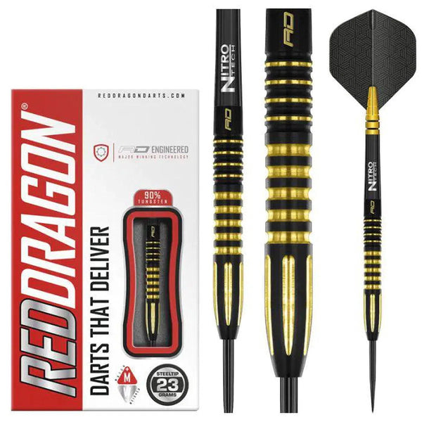 Red Dragon Neil Duff 90% Tungsten Steel Tip Darts-1-23 GRAM-Premier Darts