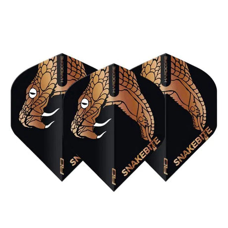 Red Dragon Peter Wright Black and Bronze Snake Hardcore Premium Flights