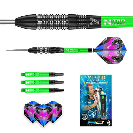 Red Dragon Peter Wright Black Strike 90% Tungsten Steel Tip Darts