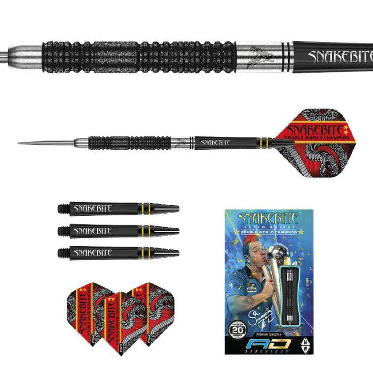 ダーツ Red Dragon Peter Wright Double WC SE Red Dragon Peter Wright WC SE 85% Steel Tip Darts – Premier