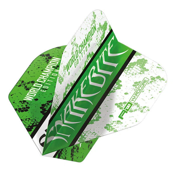 Red Dragon Peter Wright Green & White Yin Yang Flights-1-Premier Darts