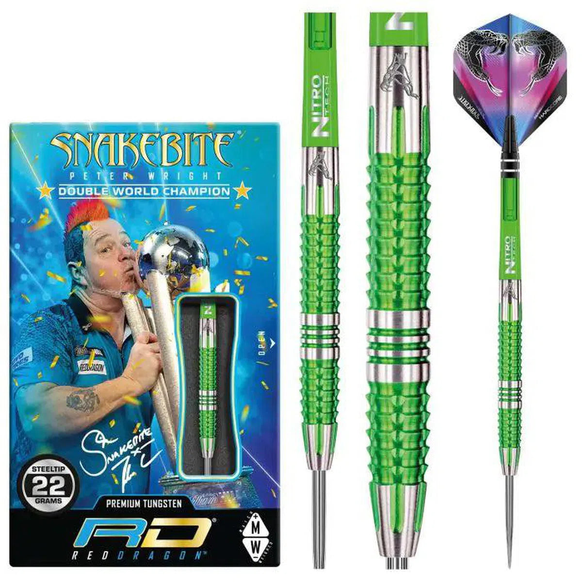 Red Dragon Peter Wright Mamba 2 90% Steel Tip Darts – Premier Darts