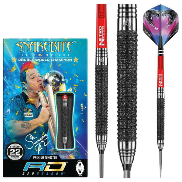 Red Dragon Peter Wright Melbourne Masters 90% Tungsten Steel Tip Darts-1-22 GRAM-Premier Darts