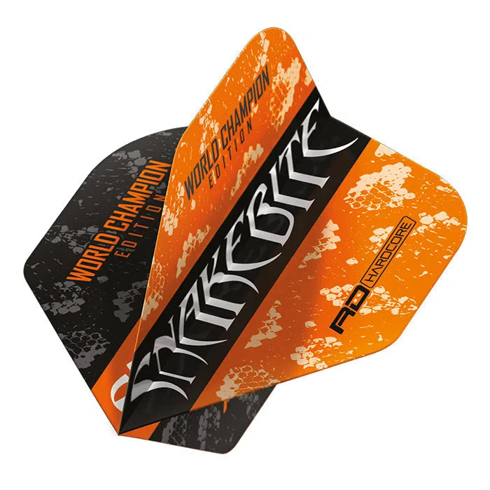 Red Dragon Peter Wright Orange & Black Yin Yang Flights