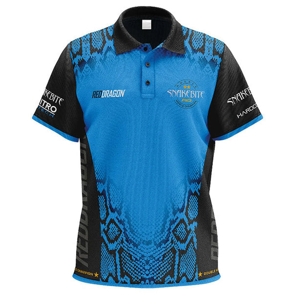 Red Dragon Peter Wright Snakebite Double World Champion Tour Polo-1-Medium-Premier Darts