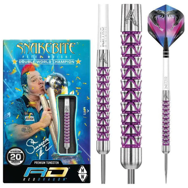 Red Dragon Peter Wright Vyper 90% Tungsten Steel Tip Darts-1-20 GRAM-Premier Darts