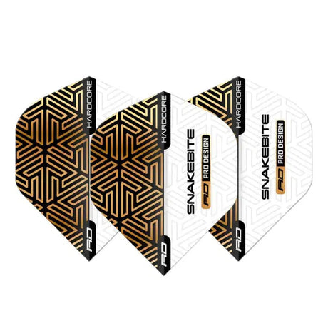 Red Dragon Peter Wright White & Bronze Hardcore Premium Flights