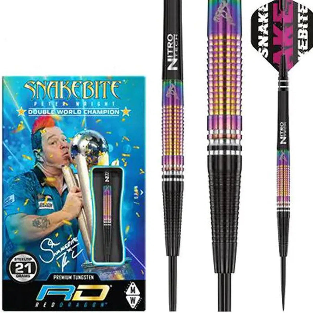 Red Dragon Peter Wright WC Tapered 90% Steel Tip Darts – Premier Darts