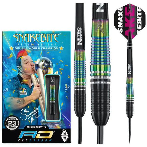 Red Dragon Peter Wright World Champion Torpedo SE 90% Tungsten Steel Tip Darts-1-23 GRAM-Premier Darts