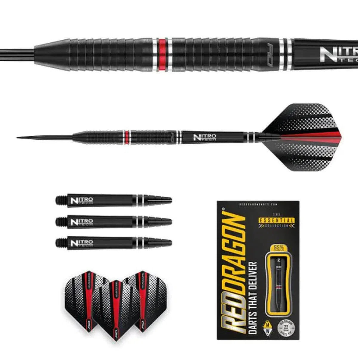 ダーツ Dart shot Red Dragon Razer Edge ZX95 95% Tungsten Steel Tip Darts – Premier