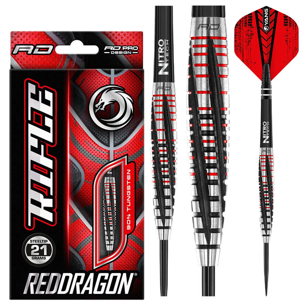 Red Dragon Rifle 90% Tungsten Steel Tip Darts-1-21 GRAM-Premier Darts