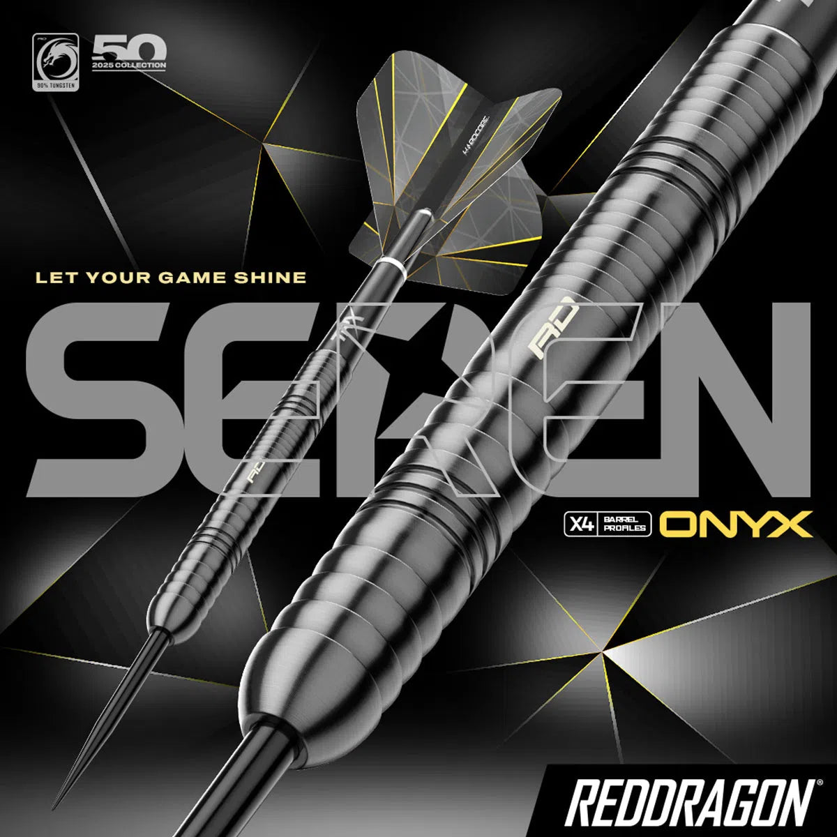 Red Dragon Seren 3 Onyx 90% Tungsten Steel Tip Darts
