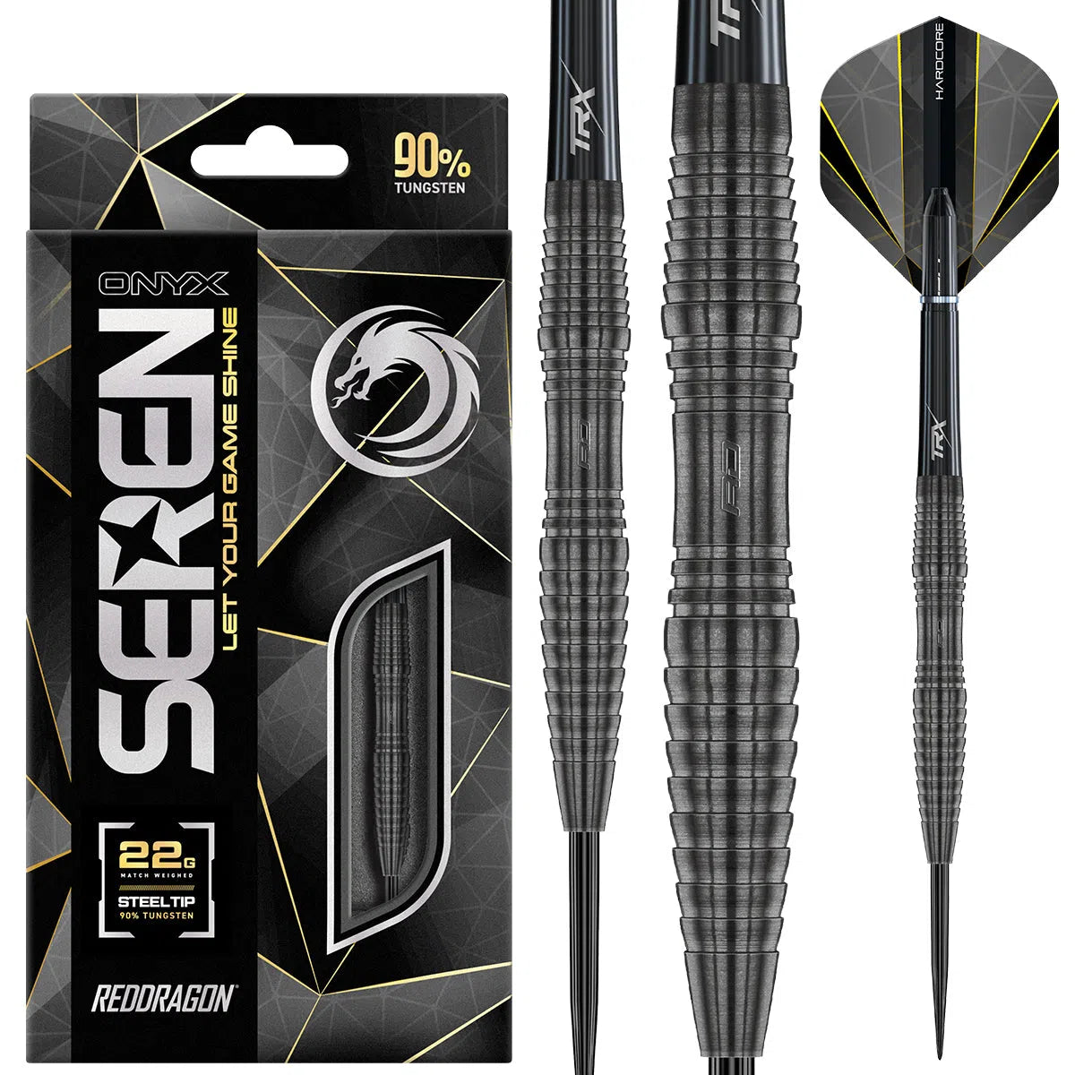 Red Dragon Seren 3 Onyx 90% Tungsten Steel Tip Darts