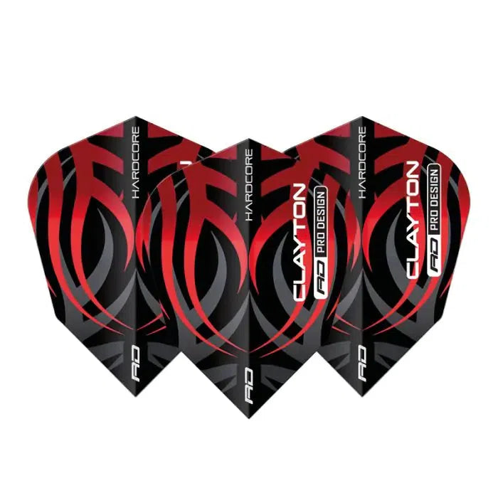 Red Dragon V-Standard Jonny Clayton Black & Red Tribal Flights