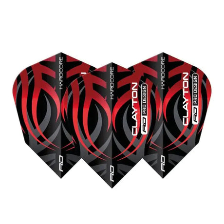 Red Dragon V-Standard Jonny Clayton Black & Red Tribal Flights