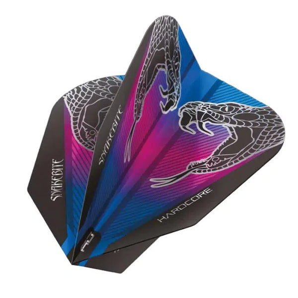Red Dragon V-Standard Snake Black Transparent Flights-1-Premier Darts