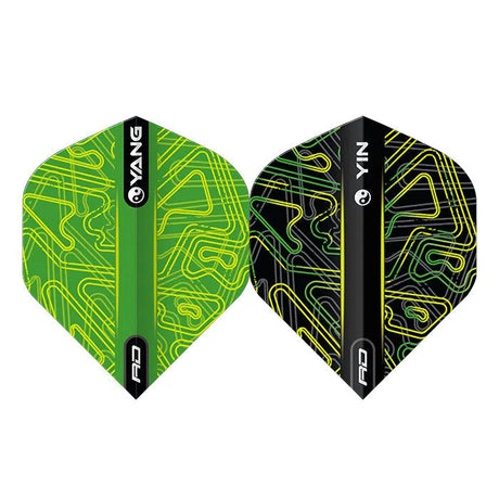 Red Dragon Yin Yang Green & Black Standard Flights