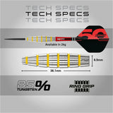 Red Dragon 50 Year Collection Chunky Stumpy 3 85% Tungsten Steel Tip Darts