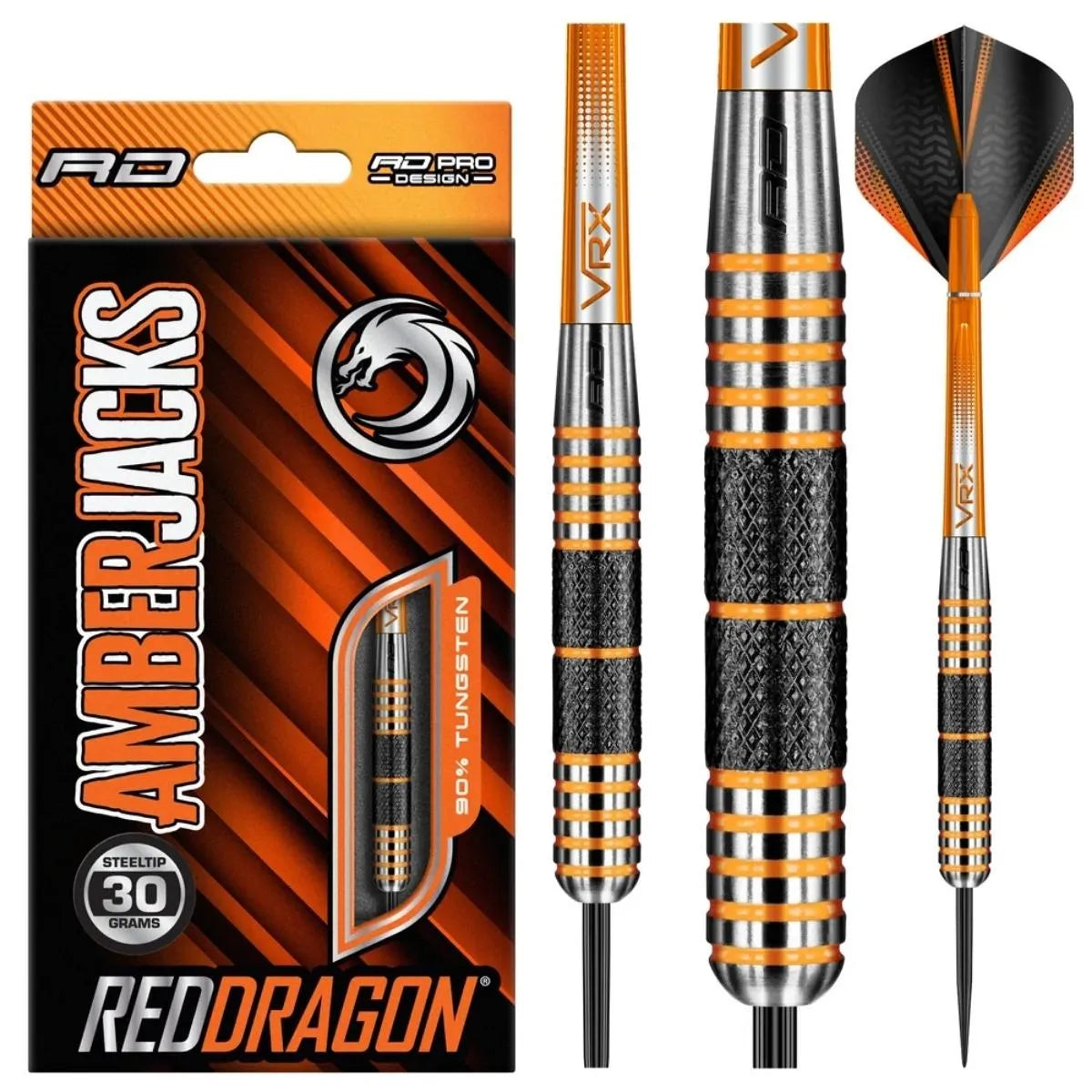 Red Dragon Amberjack 11 90% Tungsten Steel Tip Darts-1-30 GRAM-Premier Darts