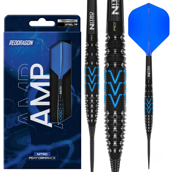 Red Dragon Amp - Torpedo 90% Tungsten Steel Tip Darts-1-24 GRAM-Premier Darts