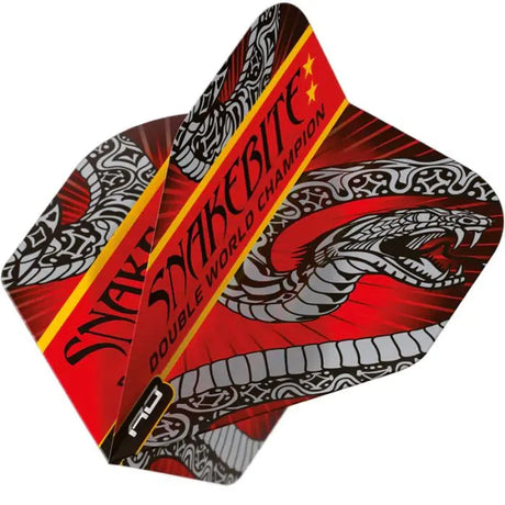 Red Dragon Hardcore Ionic Snakebite Red and Grey Flights