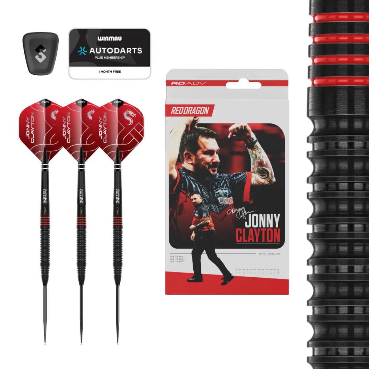 Red Dragon Jonny Clayton RD-ADV SP 90% Tungsten Steel Tip Darts-11-21 GRAM-Premier Darts
