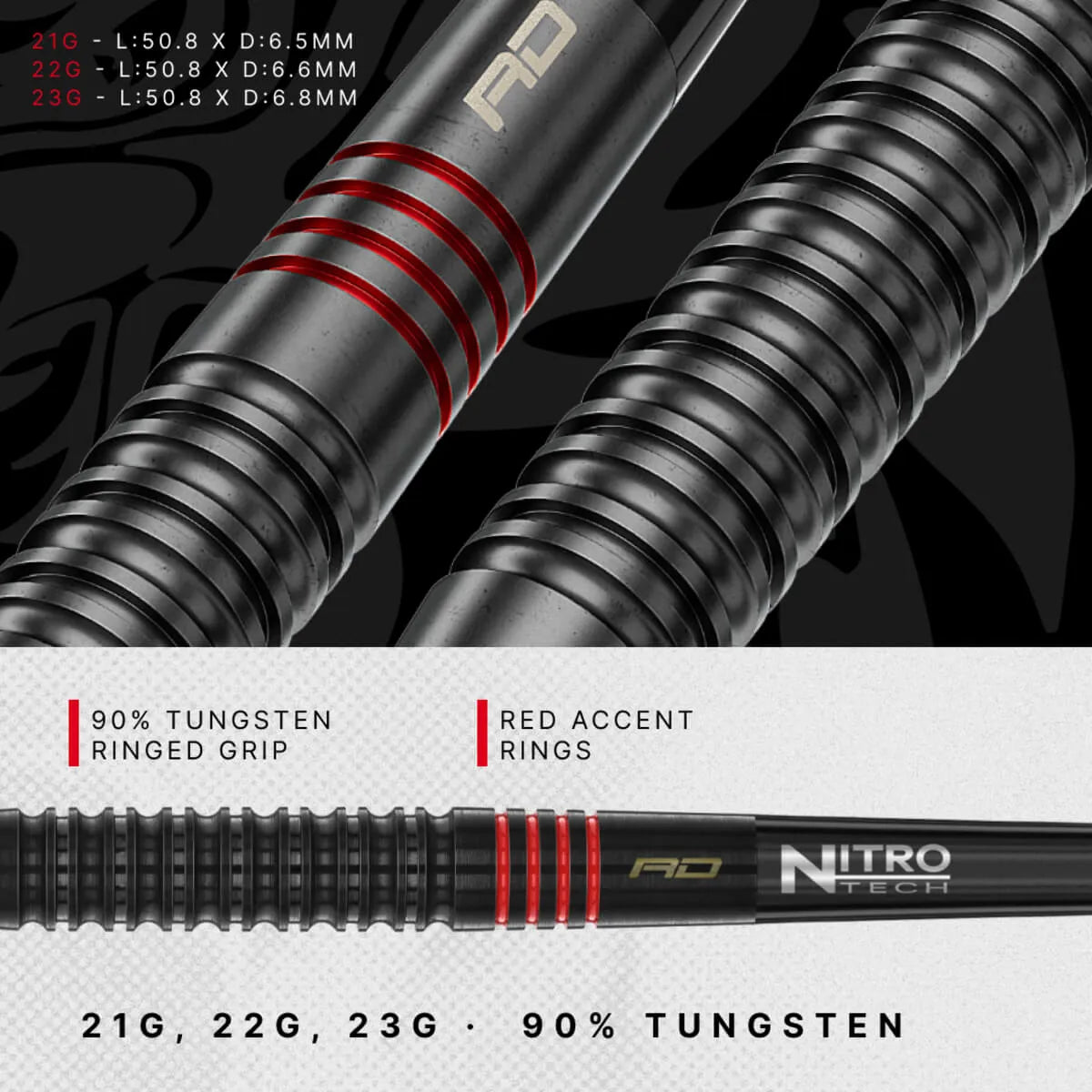 Red Dragon Jonny Clayton RD-ADV SP 90% Tungsten Steel Tip Darts-4-21 GRAM-Premier Darts