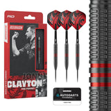 Red Dragon Jonny Clayton Core Brass Steel Tip Darts-1-21 GRAM-Premier Darts