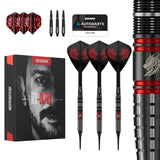 Red Dragon Jonny Clayton RD-ULTRA 90% Tungsten Soft Tip Darts-1-18 GRAM-Premier Darts