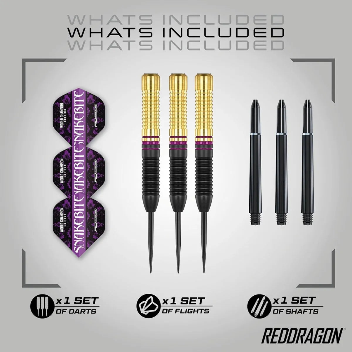 Red Dragon Peter Wright World Champion Brass Steel Tip Darts-3-21 GRAM-Premier Darts